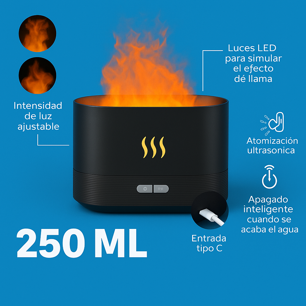 HUMIFICADOR FLAMA CHIMENEA